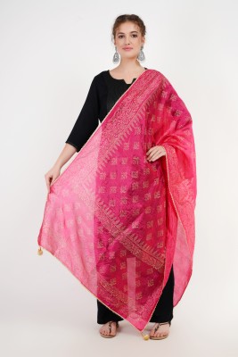 KARTHAV FASHION Pure Silk Printed Women Dupatta