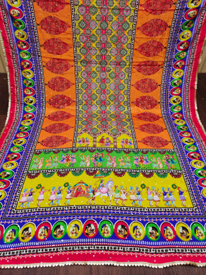 Samrthyafashion Silk Blend Printed Blouse Material