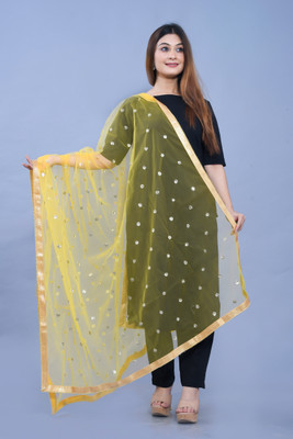 Chaukhat Net Embellished Women Dupatta
