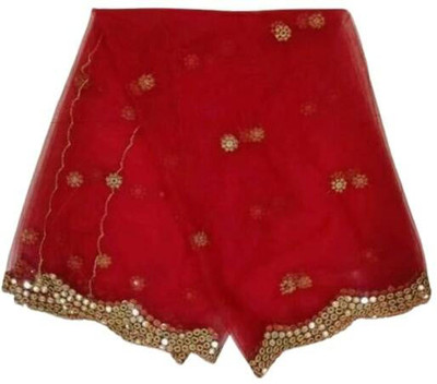 Aashirwad Creations Net Embroidered Women Dupatta