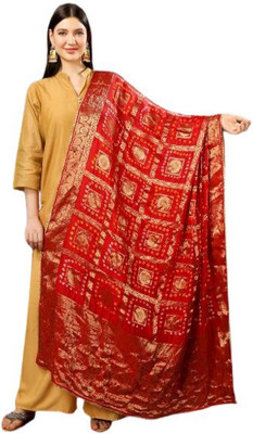 A R SILK DUPATTA HUB Art Silk Embroidered Women Dupatta