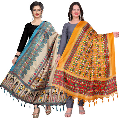 Kemza Cotton Silk Printed Women Dupatta