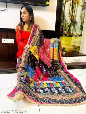 Smileyfashion Silk Blend Printed Women Dupatta