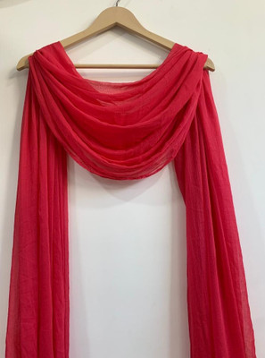 Groundfashion Chiffon Solid Women Dupatta