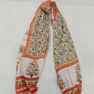 Twokart Cotton Silk Graphic Print Women Dupatta
