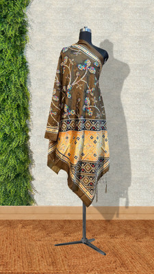 kaizen International Pure Silk Printed Women Dupatta
