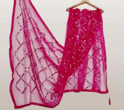 Chiffon Net Checkered Women Dupatta