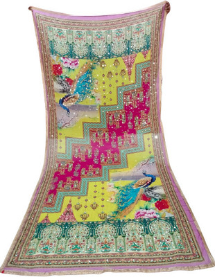 Golden Stichies Chiffon Printed Women Dupatta
