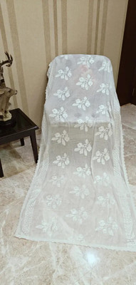 S R CRETION Chiffon Embroidered Women Dupatta