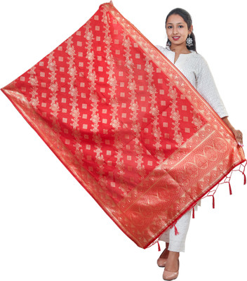 KHARARi Art Silk Self Design Women Dupatta