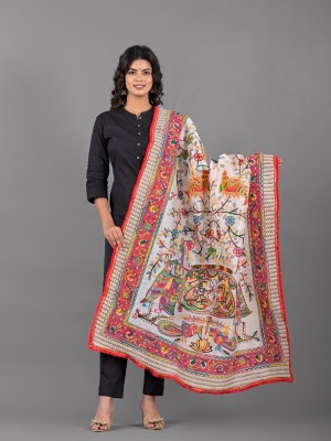 Apratim Pure Cotton Embroidered Women Dupatta