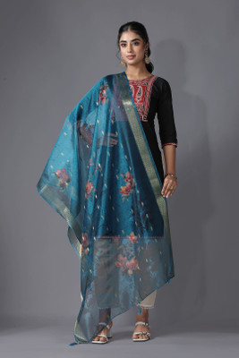 Sukalpa Silk Blend Printed Women Dupatta