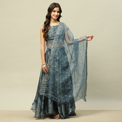 RANGRITI Poly Chiffon Printed Women Dupatta