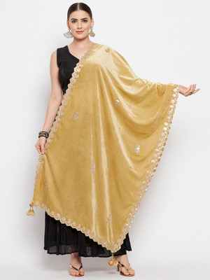 Clora Creation Velvet Embroidered Women Dupatta