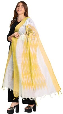 GR Handloom Cotton Blend Self Design Women Dupatta