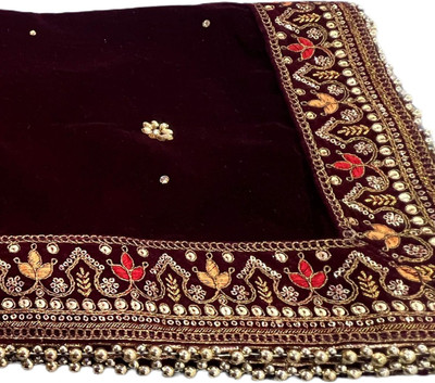 zaie Velvet Embellished Women Dupatta