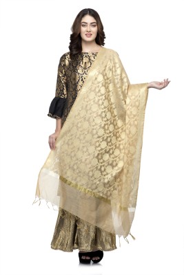 A R SILK Poly Chanderi Embroidered Women Dupatta