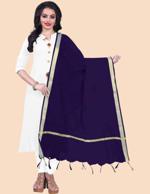 Draxstarrs Cotton Silk Striped Women Dupatta