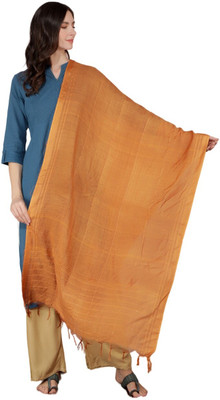 A R SILK DUPATTA HUB Cotton Blend Solid Women Dupatta