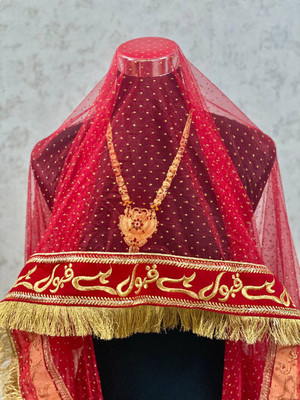 Bridal collection by tithuus Net Embroidered Women Dupatta