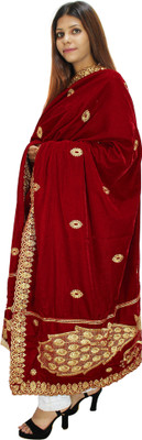 Hauetmoda Velvet Embroidered Women Dupatta