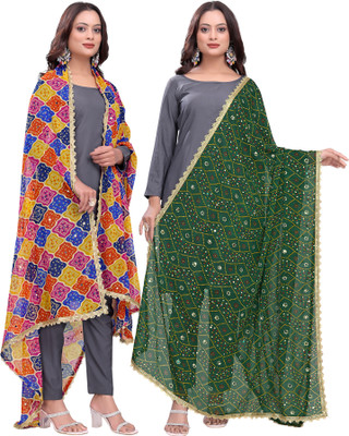 Kemza Georgette Embroidered Women Dupatta