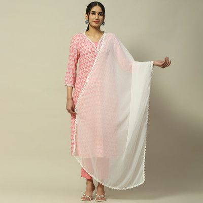 RANGRITI Polyester Solid Women Dupatta