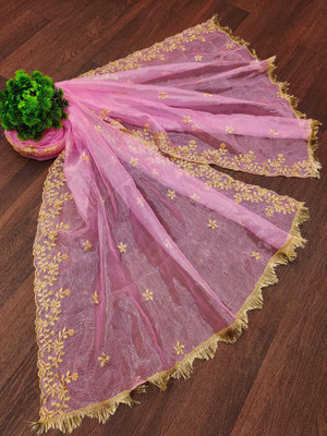 MA FASHION Net Embroidered Women Dupatta