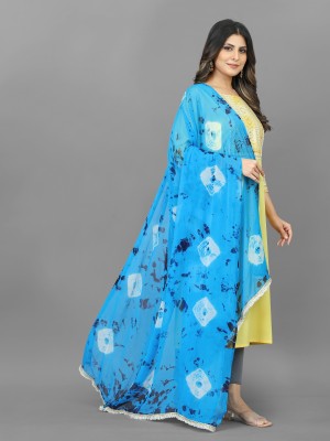 LADY SHOPI Chiffon Hand Painted Women Dupatta