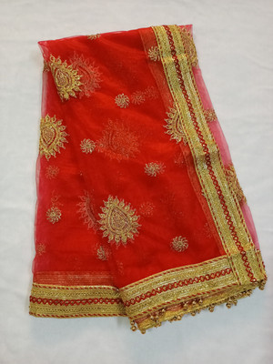 ASHA CHUNRI HOUSE Net Embroidered Women Dupatta