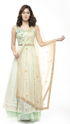 A R SILK Net Embellished Women Dupatta