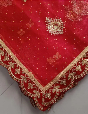 TITHU Net Embroidered Women Dupatta