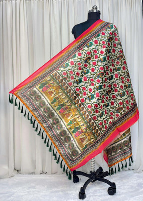 SHIVA CLOTHING Art Silk Printed Women Dupatta
