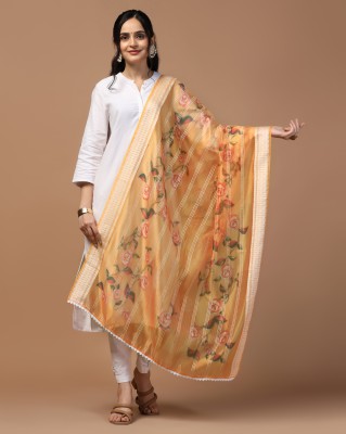 kaizen texo fab Silk Blend Printed Women Dupatta