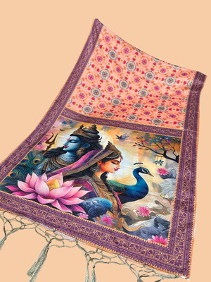 Bloviate Silk Blend Printed, Applique Women Dupatta