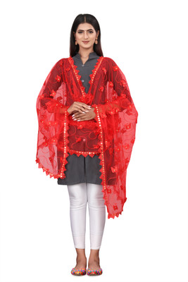 Adroit Management Net Embroidered Women Dupatta