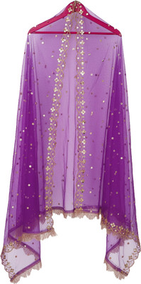 YOUTHQUAKE Net Embellished Women Dupatta