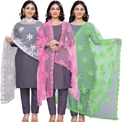 Kemza Net Embroidered Women Dupatta