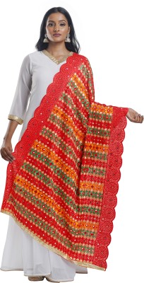 Teejh Polyester Embroidered Women Dupatta