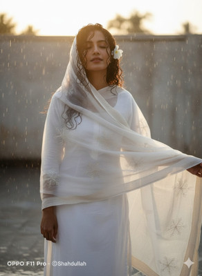 Queen silk Chiffon Embroidered Women Dupatta