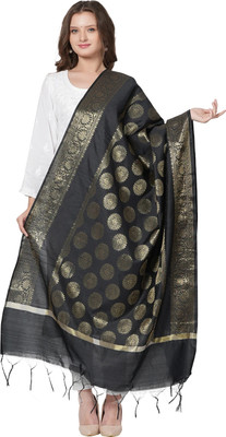 MUFFLY Silk Blend Polka Print Women Dupatta