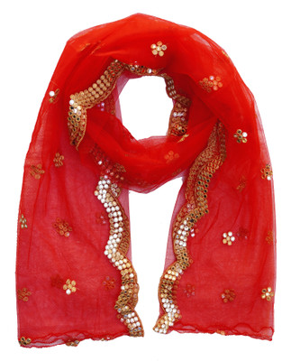 YOUTHQUAKE Net Embellished Women Dupatta