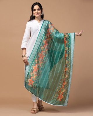 kaizen texo fab Silk Blend Printed Women Dupatta