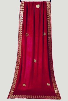 abhikart Velvet Self Design, Embroidered Women Dupatta