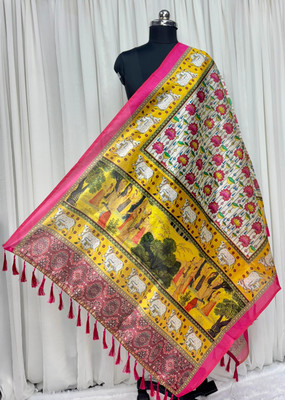SHIVA CLOTHING Art Silk Printed Women Dupatta