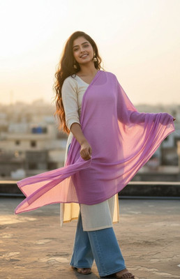 Chiffon Chiffon Solid Women Dupatta