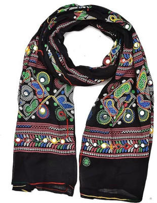 TMT HUB Cotton Silk Embroidered Women Dupatta