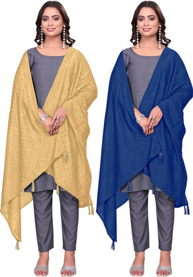 Kemza Cotton Blend Embroidered Women Dupatta