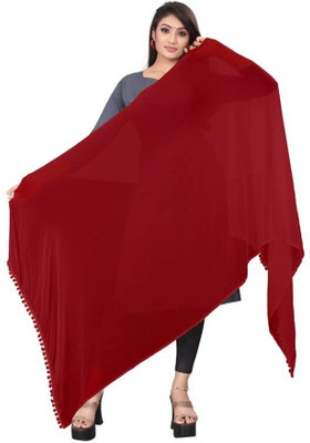 SAHINADUPATTA Chiffon Solid Women Dupatta
