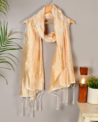 Poised Silk Blend Self Design Women Dupatta